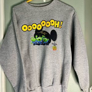 Disney Toy Story Aliens Gray Crewneck DisneyLand DisneyWorld Youth XL